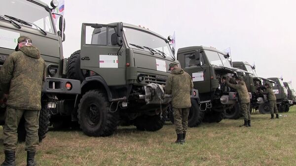 Российские военные специалисты приступили к работе в Бергамо Российские военные специалисты приступили к работе в Бергамо