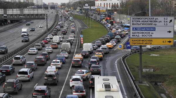 Пробка на въезде в Москву Пробка на въезде в Москву