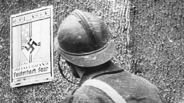 Французский солдат в Сааре в сентябре 1939 года Французский солдат в Сааре в сентябре 1939 года