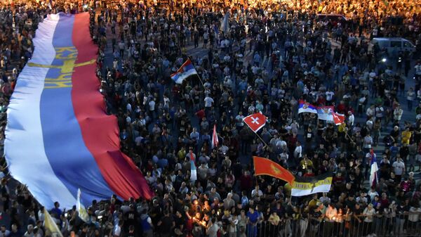 Протест под руководством храма Воскресения Христова в Подгорице, Черногория, Протест под руководством храма Воскресения Христова в Подгорице, Черногория,