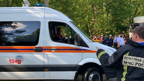 Машина Мосгаза на месте пожара на Проходческой улице на северо-востоке Москвы Машина Мосгаза на месте пожара на Проходческой улице на северо-востоке Москвы