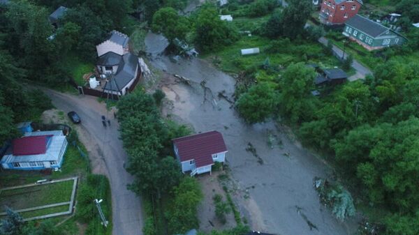 Последствия поднятия уровня воды в реке Городянка в результате подмыва технической насыпи в городском поселении Руза Последствия поднятия уровня воды в реке Городянка в результате подмыва технической насыпи в городском поселении Руза