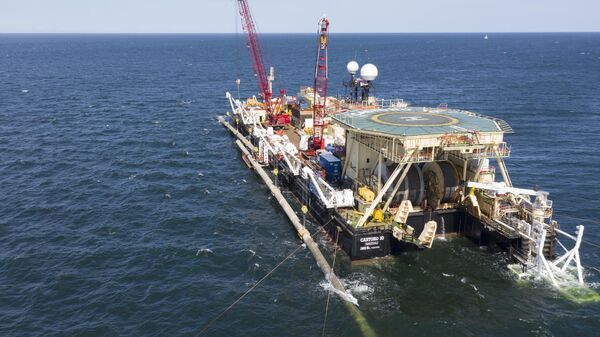 Надводная сварка захлёстного стыка морской части газопровода Северный поток-2 Надводная сварка захлёстного стыка морской части газопровода Северный поток-2