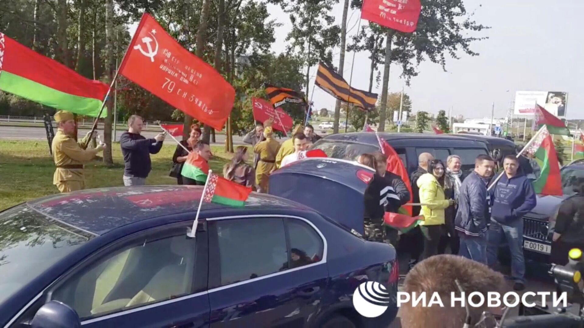 Акция сторонников Лукашенко в Минске Акция сторонников Лукашенко в Минске - РИА Новости, 1920, 30.09.2020