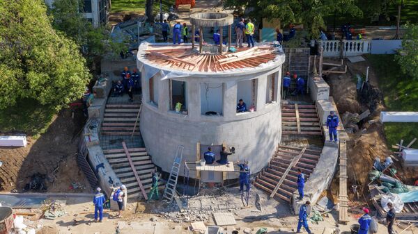 Восстановление исторического здания диспетчерской на территории Северного речного вокзала Восстановление исторического здания диспетчерской на территории Северного речного вокзала