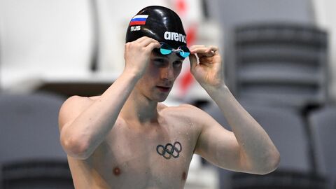Григорий Тарасевич после финального заплыва среди мужчин на дистанции 50 метров на спине на чемпионате России по плаванию в Казани. Григорий Тарасевич после финального заплыва среди мужчин на дистанции 50 метров на спине на чемпионате России по плаванию в Казани.