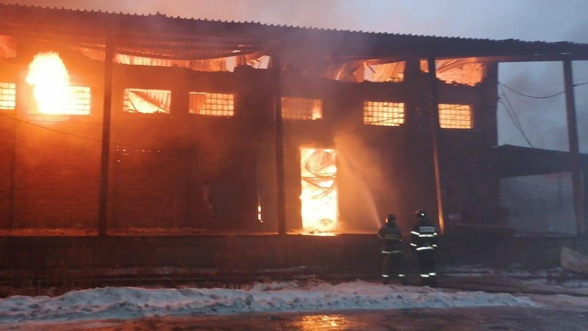 Пожар на фабрике Раменское