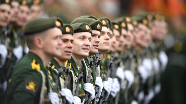 Военнослужащие роты Военной академии РВСН на военном параде в честь 76-й годовщины Победы в Великой Отечественной войне в Москве Военнослужащие роты Военной академии РВСН на военном параде в честь 76-й годовщины Победы в Великой Отечественной войне в Москве