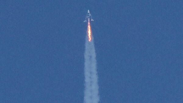Старт космического корабля VSS Unity компании Virgin Galactic Старт космического корабля VSS Unity компании Virgin Galactic