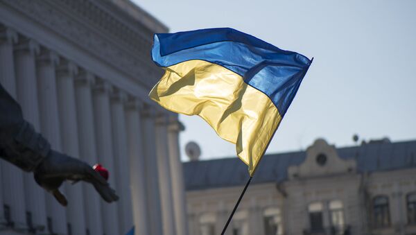 Флаг Украины. Архивное фото Флаг Украины. Архивное фото