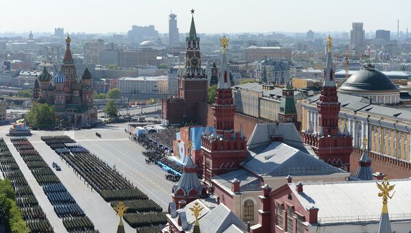 Военный парад, посвященный Победе в Великой Отечественной войне. Архивное фото Военный парад, посвященный Победе в Великой Отечественной войне. Архивное фото