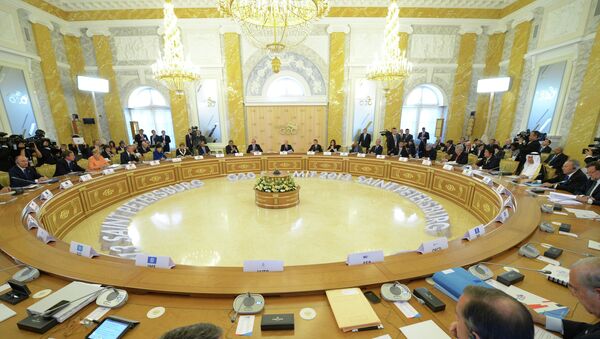 Первое рабочее заседание участников саммита Группы двадцати Первое рабочее заседание участников саммита Группы двадцати