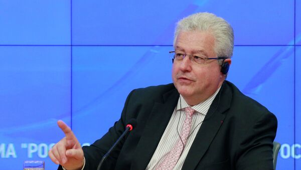 Президент Франко-российской торгово-промышленной палаты (CCIFR) Эммануэль Киде. Архивное фото Президент Франко-российской торгово-промышленной палаты (CCIFR) Эммануэль Киде. Архивное фото