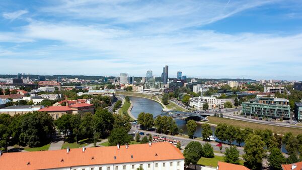 Вид Вильнюса. Архивное фото Вид Вильнюса. Архивное фото