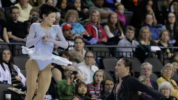 Российские фигуристы Юко Кавагути и Александр Смирнов на Skate America Российские фигуристы Юко Кавагути и Александр Смирнов на Skate America