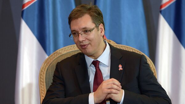 Председатель правительства Республики Сербия Александр Вучич. Архивное фото Председатель правительства Республики Сербия Александр Вучич. Архивное фото