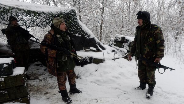 Бойцы украинского добровольческого батальона в Донбассе Бойцы украинского добровольческого батальона в Донбассе