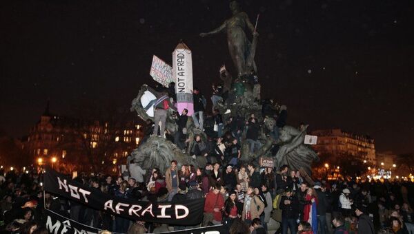 Марш памяти жертв терактов в Париже Марш памяти жертв терактов в Париже