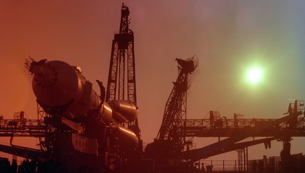 Транспортировка корабля Союз-39. Архивное фото Транспортировка корабля Союз-39. Архивное фото