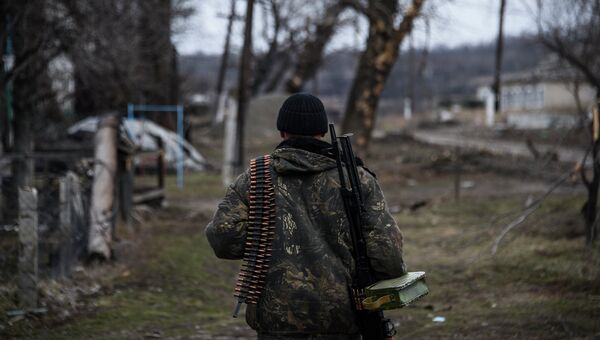 Ополченец в Луганской области. Март 2015 Ополченец в Луганской области. Март 2015