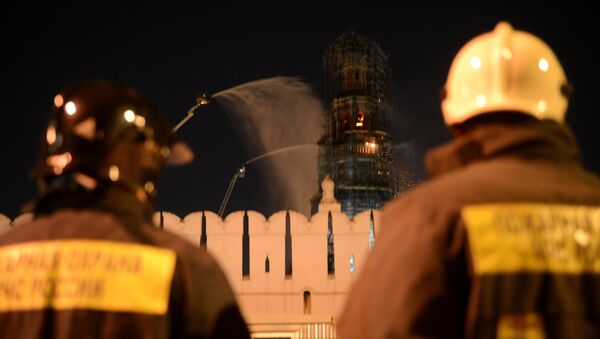 Пожар в Новодевичьем монастыре Пожар в Новодевичьем монастыре