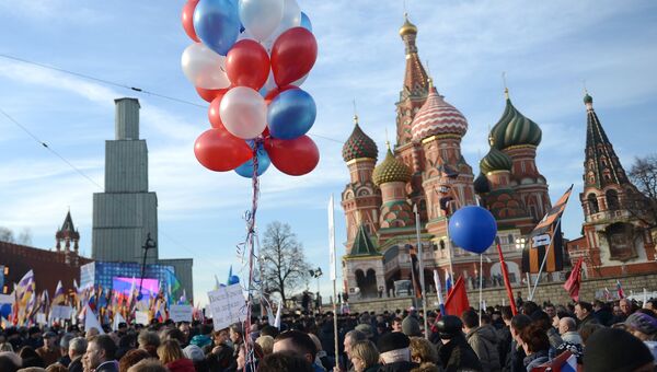 Митинг-концерт на Васильевском спуске, посвященный годовщине присоединения Крыма Митинг-концерт на Васильевском спуске, посвященный годовщине присоединения Крыма