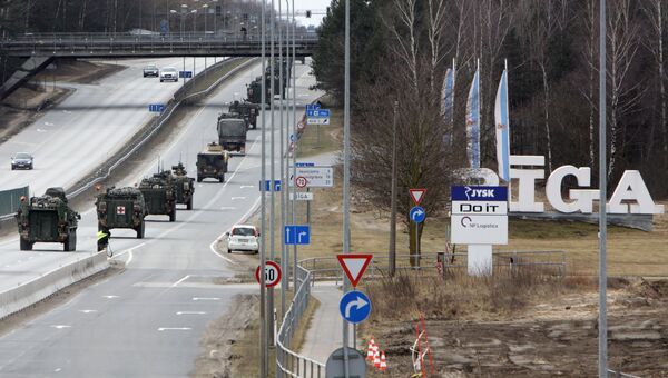 Показательный марш военнослужащих армии США Dragoon Ride в Латвии Показательный марш военнослужащих армии США Dragoon Ride в Латвии