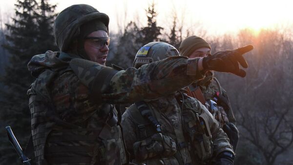 Бойцы батальона Азов под Широкино, Донецкая область Бойцы батальона Азов под Широкино, Донецкая область