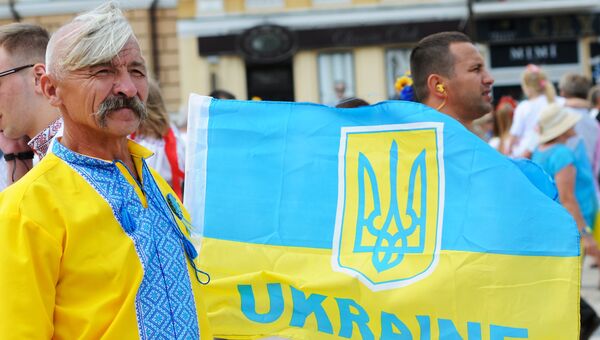 Парад вышиванок-2014 в Киеве. Архивное фото Парад вышиванок-2014 в Киеве. Архивное фото