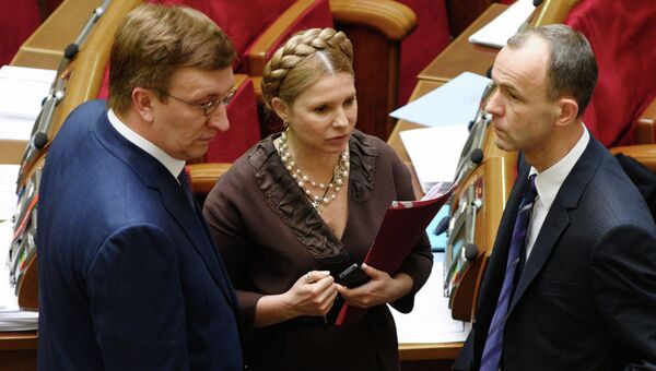Лидер партии Батькивщина Юлия Тимошенко на заседании Верховной рады Украины. Архивное фото Лидер партии Батькивщина Юлия Тимошенко на заседании Верховной рады Украины. Архивное фото