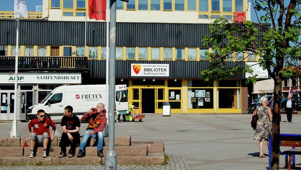 Город Киркенес в Северной Норвегии, недалеко от российской границы. Архивное фото Город Киркенес в Северной Норвегии, недалеко от российской границы. Архивное фото