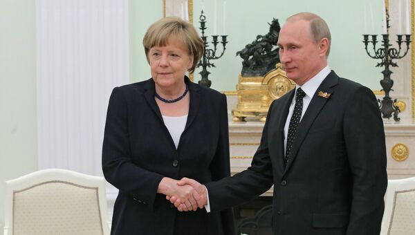 Президент России В.Путин встретился с канцлером Федеративной Республики Германия А.Меркель Президент России В.Путин встретился с канцлером Федеративной Республики Германия А.Меркель