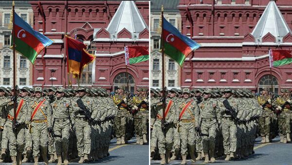Флаг Армении во время парада Победы 9 мая в Москве Флаг Армении во время парада Победы 9 мая в Москве