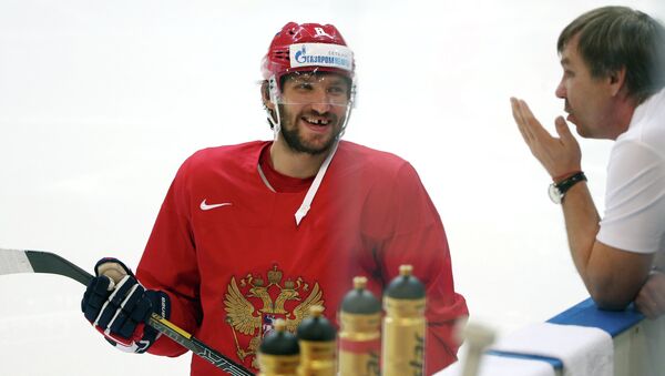 Тренировка сборной России по хоккею в Чехии Тренировка сборной России по хоккею в Чехии