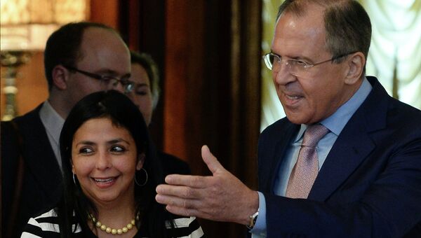 Встреча глав МИД РФ и Боливарианской Республики Венесуэла С.Лаврова с Д.Родригес Встреча глав МИД РФ и Боливарианской Республики Венесуэла С.Лаврова с Д.Родригес