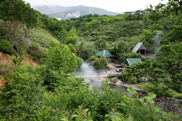 Вид острова Итуруп, Курилы Вид острова Итуруп, Курилы