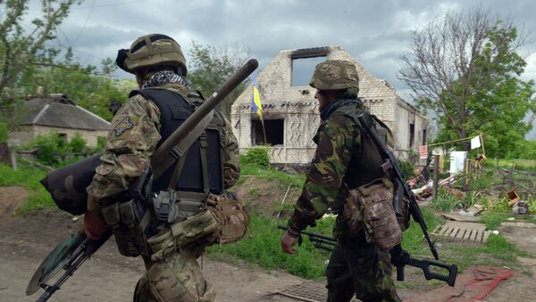 Украинские военнослужащие на позициях в районе Донецка. Архивное фото Украинские военнослужащие на позициях в районе Донецка. Архивное фото