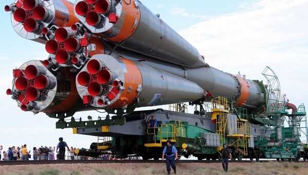 Ракета Союз ТМА-17Мна космодроме Байконур. Архивное фото Ракета Союз ТМА-17Мна космодроме Байконур. Архивное фото