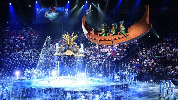 Церемония открытия XVI чемпионата мира по водным видам спорта Церемония открытия XVI чемпионата мира по водным видам спорта