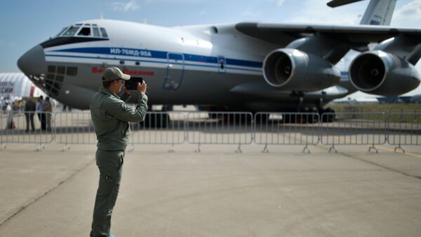 Самолет Ил-76МД-90А. Архивное фото Самолет Ил-76МД-90А. Архивное фото