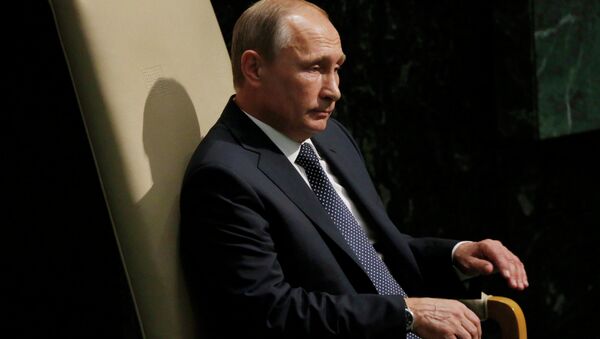 Президент России Владимир Путин на ГА ООН в Нью-Йорке Президент России Владимир Путин на ГА ООН в Нью-Йорке