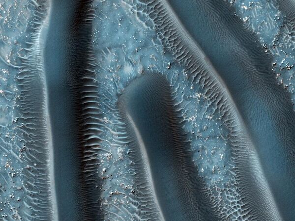 Песчаные дюны на поверхности Марса, снятые камерой HiRISE Песчаные дюны на поверхности Марса, снятые камерой HiRISE