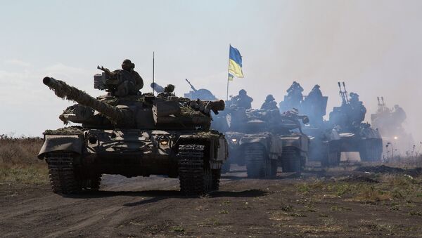 Танки украинской армии в Донецкой области. Архивное фото Танки украинской армии в Донецкой области. Архивное фото