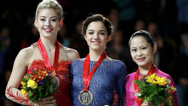 Тройка победителей Гран-при Skate America в США Тройка победителей Гран-при Skate America в США