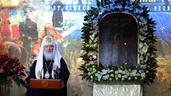 Патриарх Московский и всея Руси Кирилл на открытии XIV выставки-форума Православная Русь. Моя история. От великих потрясений к Великой Победе в ЦВЗ Манеж Патриарх Московский и всея Руси Кирилл на открытии XIV выставки-форума Православная Русь. Моя история. От великих потрясений к Великой Победе в ЦВЗ Манеж