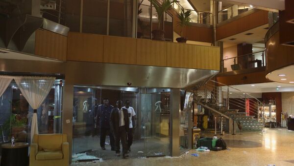 Отель Radisson в Бамако после захвата боевиками заложников, 20 ноября 2015 Отель Radisson в Бамако после захвата боевиками заложников, 20 ноября 2015
