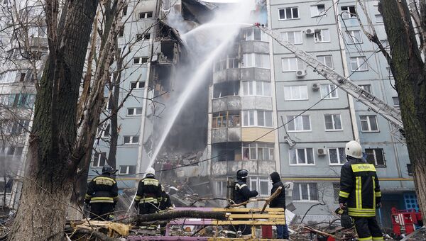 Разрушенный дом по улице Космонавтов в Волгограде. Архивное фото Разрушенный дом по улице Космонавтов в Волгограде. Архивное фото