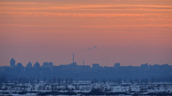 Вид на город Барнаул в Алтайском крае. Архивное фото Вид на город Барнаул в Алтайском крае. Архивное фото