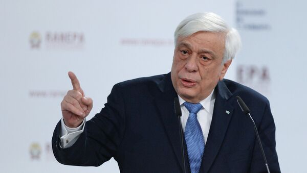 Президент Греческой Республики Прокопис Павлопулос. архивное фото Президент Греческой Республики Прокопис Павлопулос. архивное фото