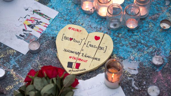 Траурный митинг в память о погибших в Брюсселе Траурный митинг в память о погибших в Брюсселе